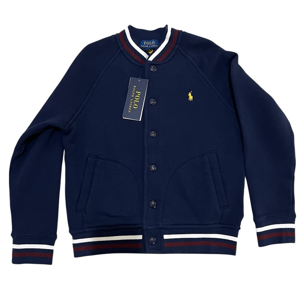 Polo Ralph Lauren Little Boys Fleece Baseball Jacket- Size 6